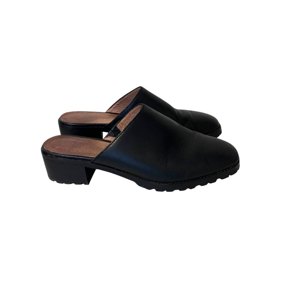 Madewell The Mindy Lugsole Mule Leather Black 8.5